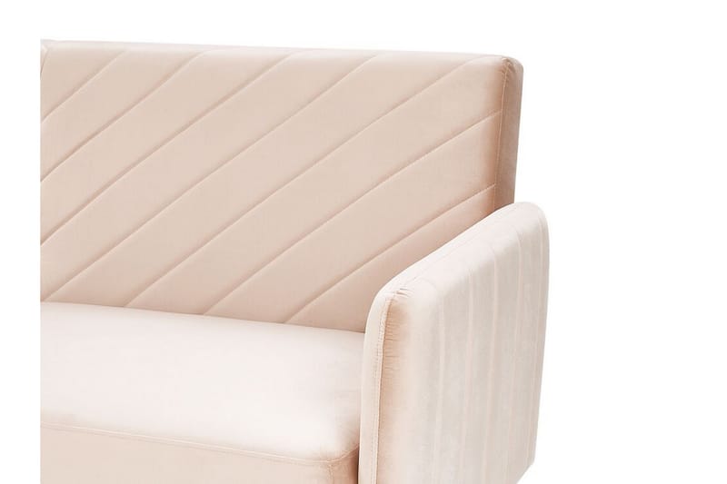 Induja 3-Pers. Sovesofa - Velour/Beige - Møbler - Sofaer - Sovesofaer