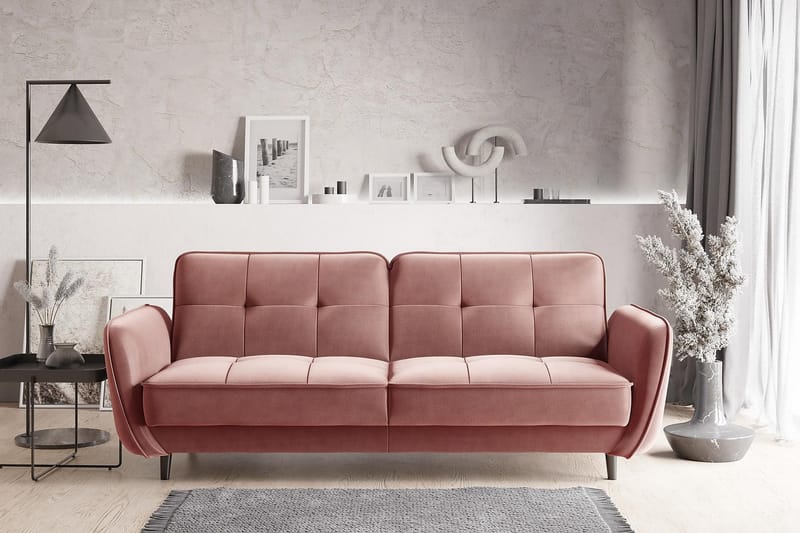 Katsuya Sovesofa 3-Pers. - Lyserød - Møbler - Sofaer - Sovesofaer