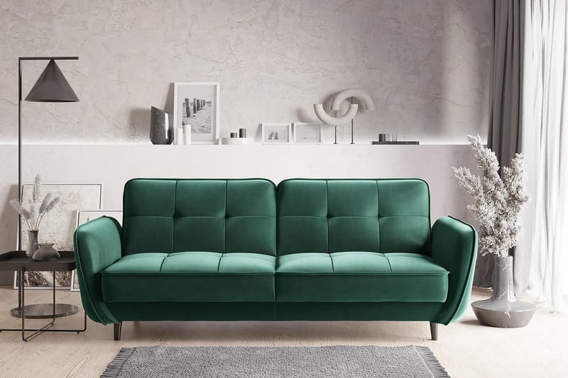 Katsuya Sovesofa 3-Pers. - Mørkegrøn - Møbler - Sofaer - Sovesofaer