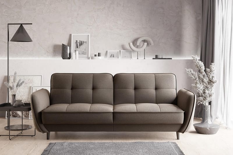 Katsuya Sovesofa 3-Pers. - Beige/Brun - Møbler - Sofaer - Sovesofaer