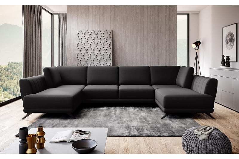 Katun Sovesofa Dobbelt chaiselong - Sort - Møbler - Sofaer - Sovesofaer