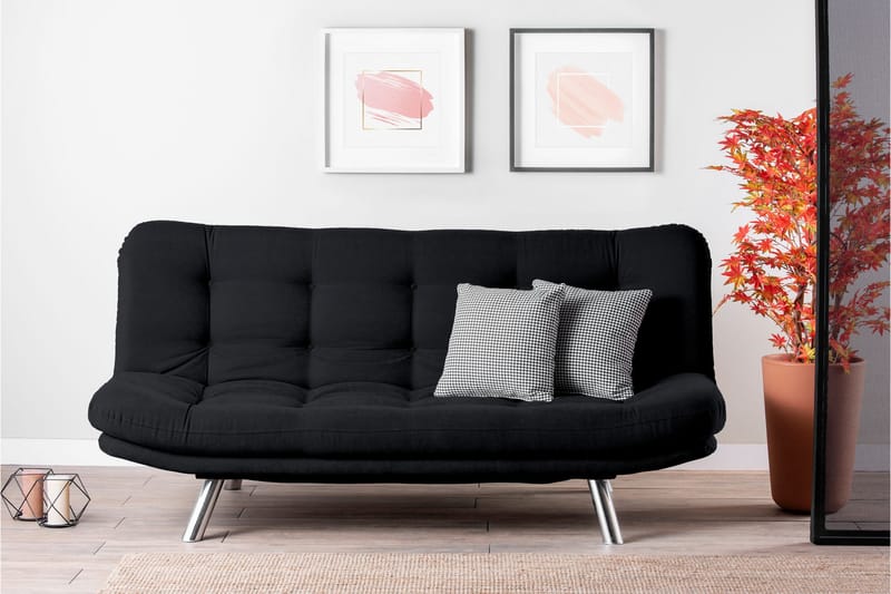 Kingaroy Sovesofa 3-personers 200x104 cm - Sort - Møbler - Sofaer - Sovesofaer