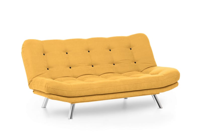 Kingaroy Sovesofa 3-personers 200x104 cm - Sennepsgul - Møbler - Sofaer - Sovesofaer