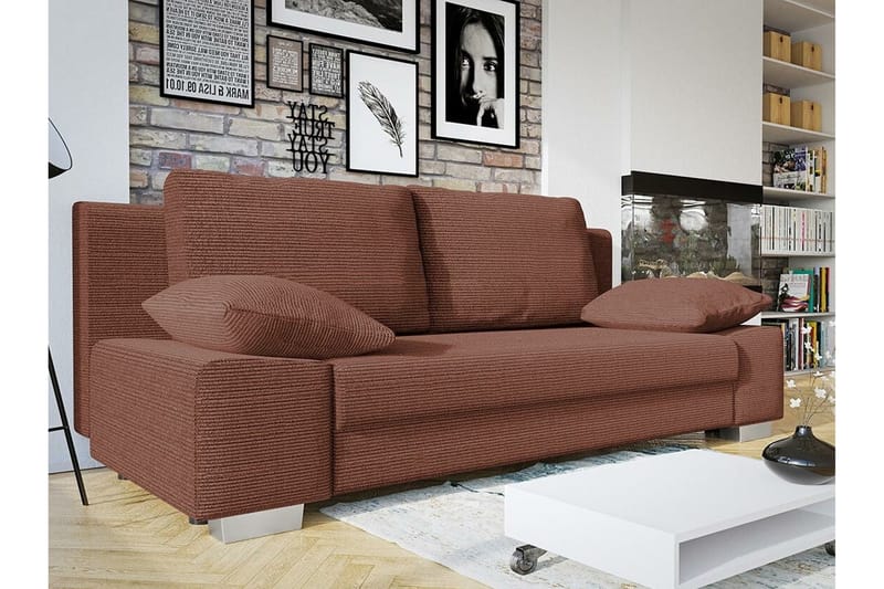 Kintore 2-pers. Sovesofa - Lysebrun - Møbler - Sofaer - Sovesofaer