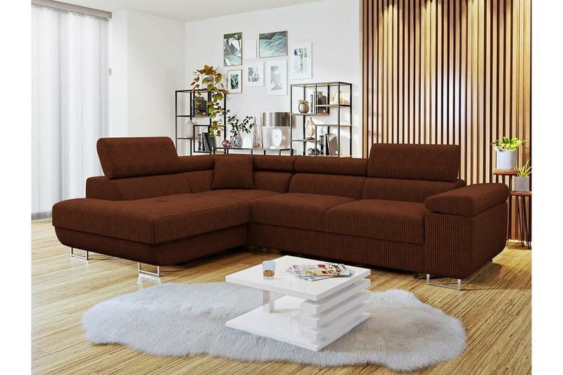 Kintore 4-pers. Hjørnesovesofa - Brun - Møbler - Sofaer - Sovesofaer