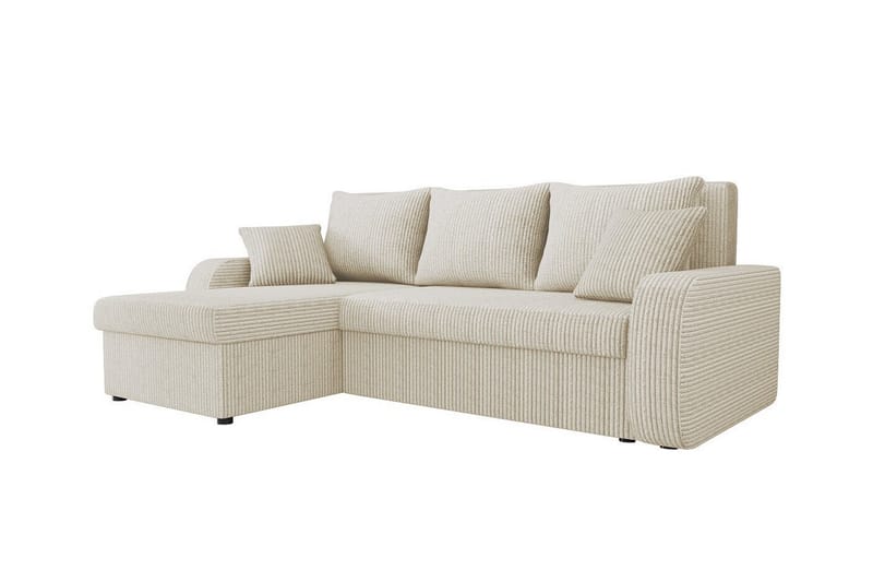 Kintore L Sofa 3-personers Hjørnesovesofa og Chaiselong Venstre - Beige/Lys beige - Møbler - Sofaer - Sovesofaer