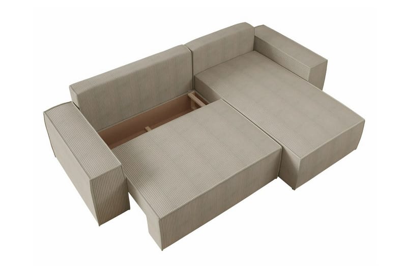 Knocklong 3-personers Hjørnesovesofa - Cream - Møbler - Sofaer - Sovesofaer