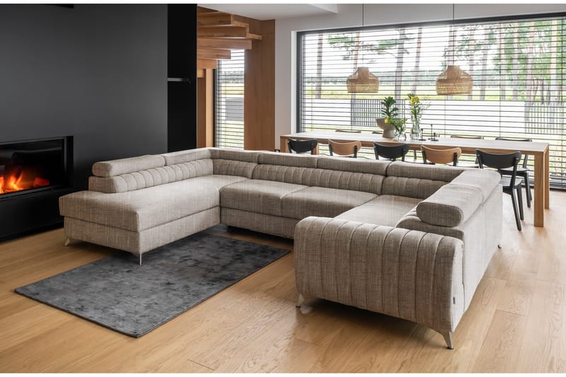 Kotori Hjørnesovesofa m. Chaiselong - Beige - Møbler - Sofaer - Sovesofaer