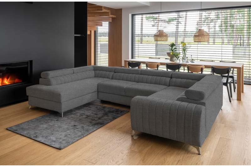 Kotori Hjørnesovesofa m. Chaiselong - Grå - Møbler - Sofaer - Sovesofaer