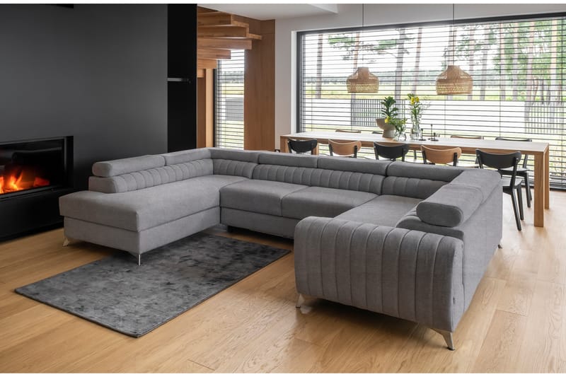 Kotori Hjørnesovesofa m. Chaiselong - Lysegrå - Møbler - Sofaer - Sovesofaer