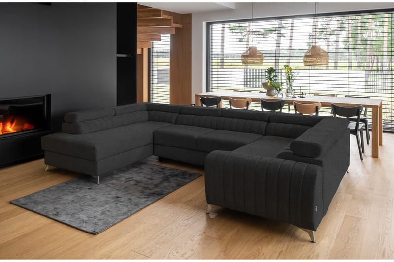 Kotori Hjørnesovesofa m. Chaiselong - Mørkegrå - Møbler - Sofaer - Sovesofaer