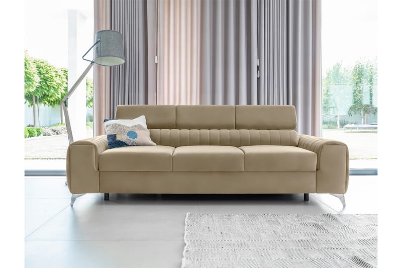 Laurece Sovesofa 3-personers - Beige - Møbler - Sofaer - Sovesofaer