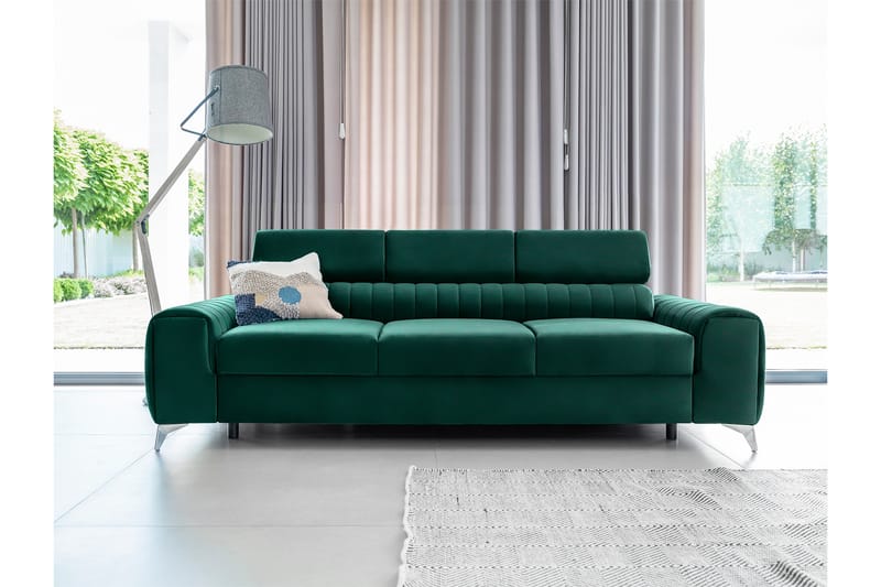 Laurece Sovesofa 3-personers - Grøn - Møbler - Sofaer - Sovesofaer