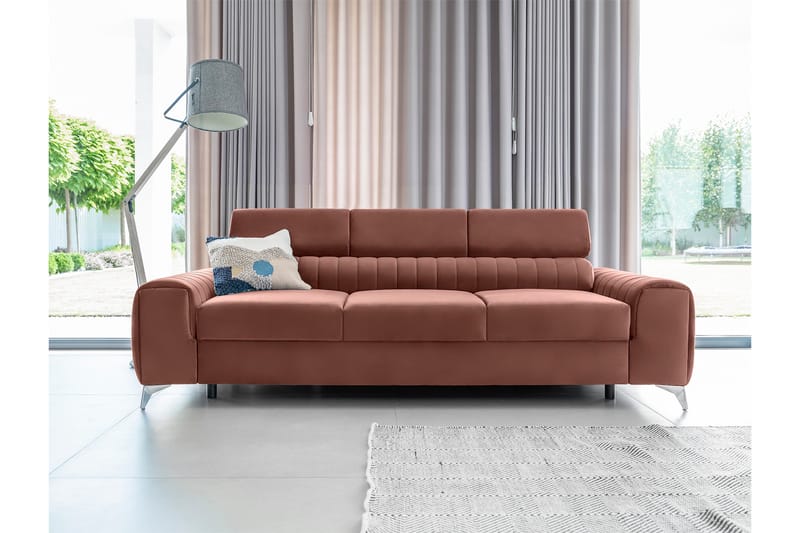 Laurece Sovesofa 3-personers - Rosa - Møbler - Sofaer - Sovesofaer