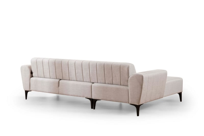 Lilesville Sovesofa med chaiselong - Beige - Møbler - Sofaer - Sovesofaer