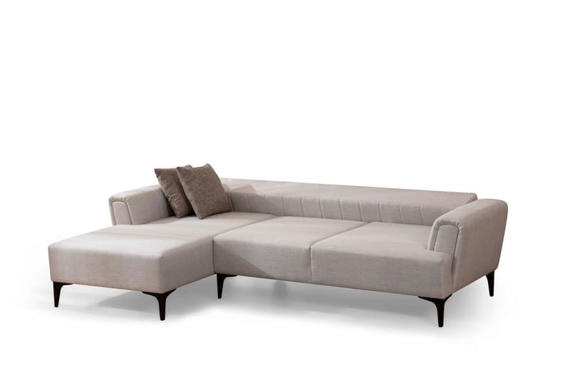 Lilesville Sovesofa med chaiselong - Beige - Møbler - Sofaer - Sovesofaer