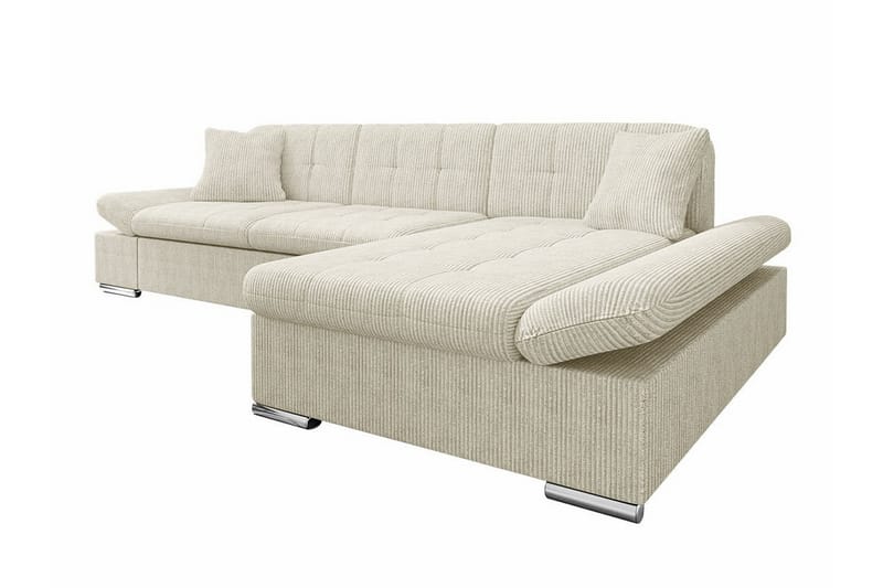 Lomux Dyb 3-personers Hjørnesovesofa - Beige/Lys beige - Møbler - Sofaer - Sovesofaer