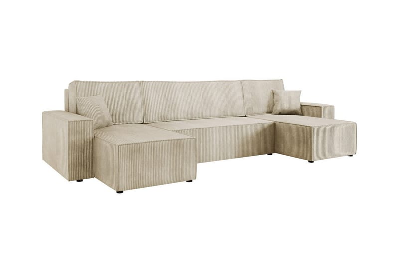 Magston 4-personers Hjørnesovesofa - Beige - Møbler - Sofaer - Sovesofaer