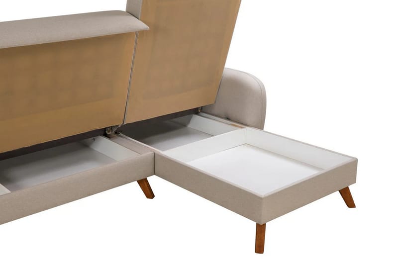 Malkiat Hjørnesovesofa - Cream - Møbler - Sofaer - Sovesofaer