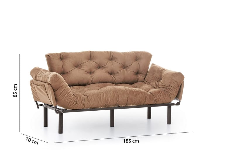 Maryborough Sovesofa 2-personers - Lys brun - Møbler - Sofaer - Sovesofaer