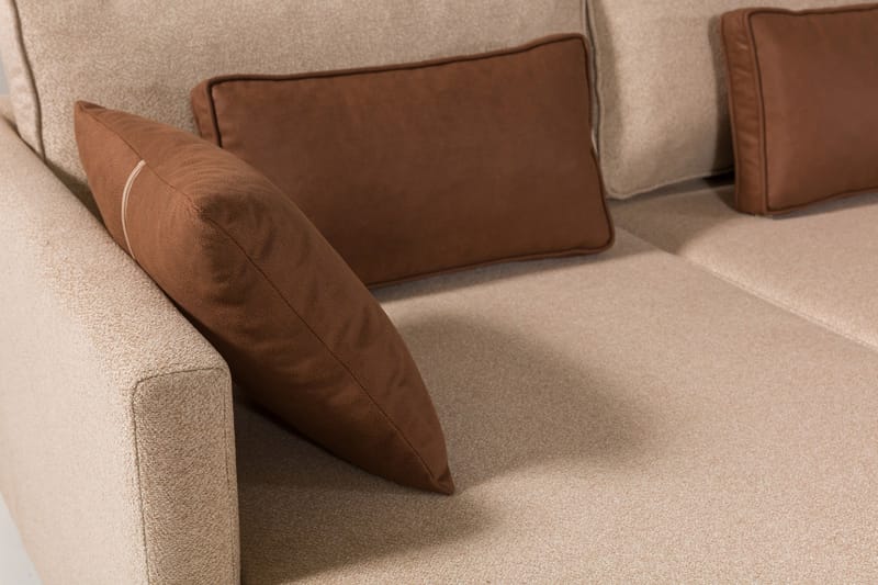 Matris 4-personers Sovesofa med Chaiselong - Brun - Møbler - Sofaer - Sovesofaer