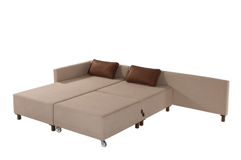 Matris 4-personers Sovesofa med Chaiselong - Brun - Møbler - Sofaer - Sovesofaer