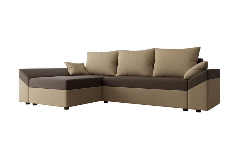 Ovadia 5-Pers. Sovesofa - Brun/Beige - Møbler - Sofaer - Sovesofaer