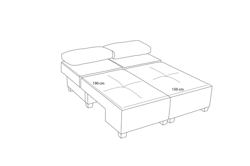 Perenna 3-personers Sovesofa - Antracit - Møbler - Sofaer - Sovesofaer