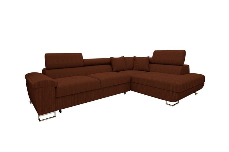 Reginia 3-personers Hjørnesovesofa - Brun - Møbler - Sofaer - Sovesofaer