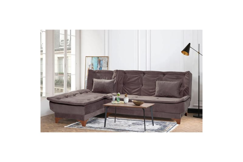 Riversdale Sovesofa med Chaiselong 4-personers - Antracit - Møbler - Sofaer - Sovesofaer