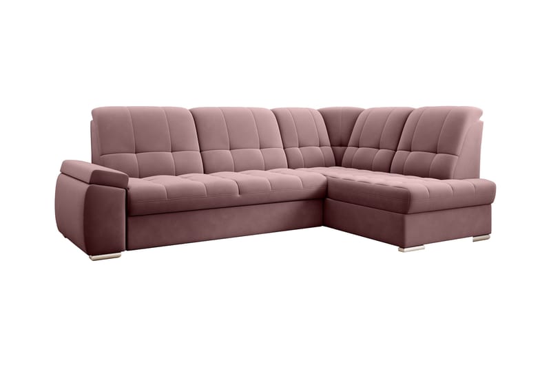 Sajana Sovesofa med Chaiselong 3-personers - Rosa - Møbler - Sofaer - Sovesofaer