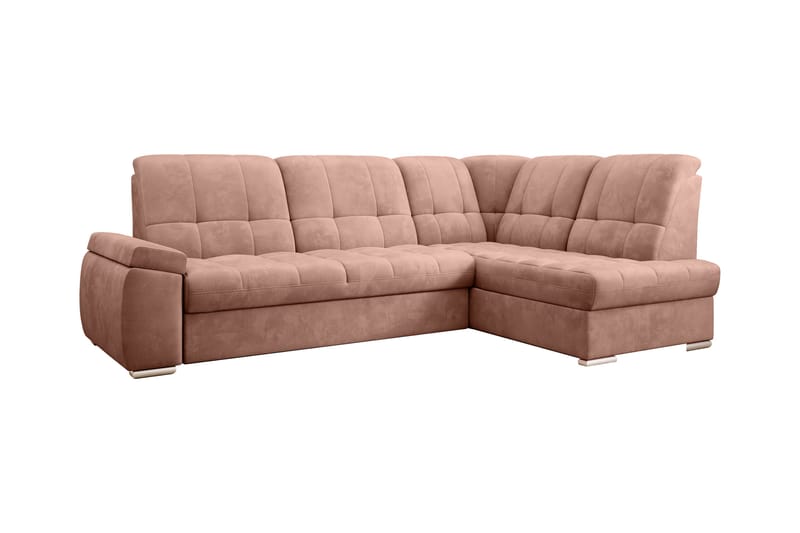 Sajana Sovesofa med Chaiselong 3-personers - Rosa - Møbler - Sofaer - Sovesofaer