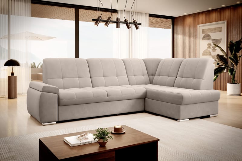 Sajana Sovesofa med Chaiselong 3-personers - Beige - Møbler - Sofaer - Sovesofaer