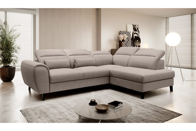 Sajda Sovesofa med Chaiselong 3-personers - Beige - Møbler - Sofaer - Sovesofaer