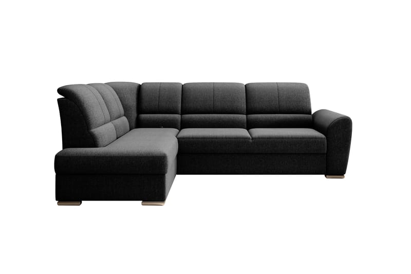 Sajmon Sovesofa med Chaiselong 3-personers - Sort - Møbler - Sofaer - Sovesofaer