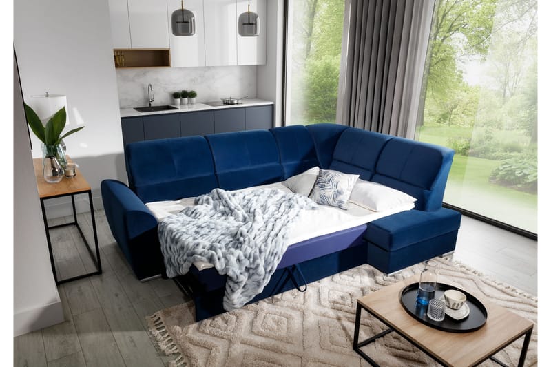 Sajmon Sovesofa med Chaiselong 3-personers - Rosa - Møbler - Sofaer - Sovesofaer