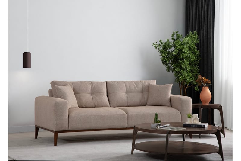 Sinor 4-personers Sovesofa - Beige - Møbler - Sofaer - Sovesofaer