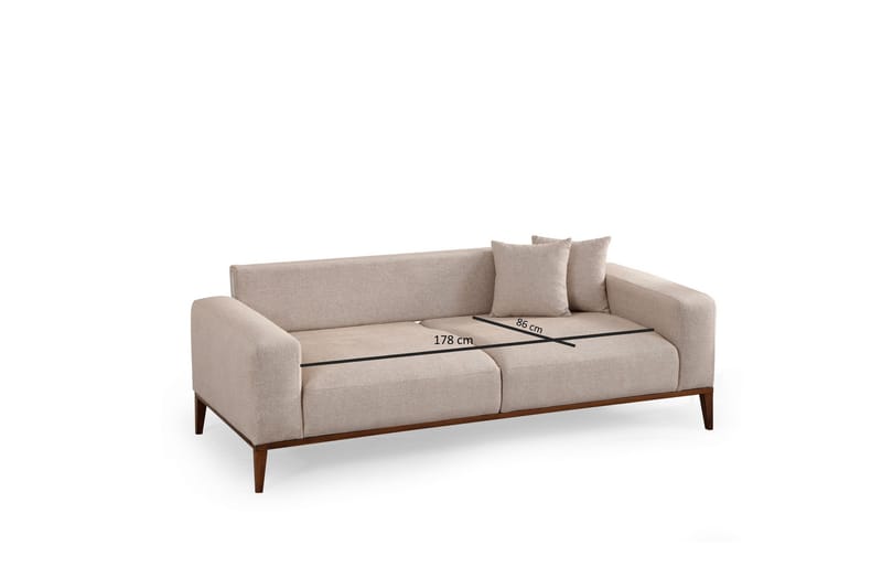 Sinor 4-personers Sovesofa - Beige - Møbler - Sofaer - Sovesofaer