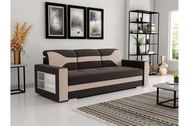 Sovesofa 236cm Venstre - Brun - Møbler - Sofaer - Sovesofaer