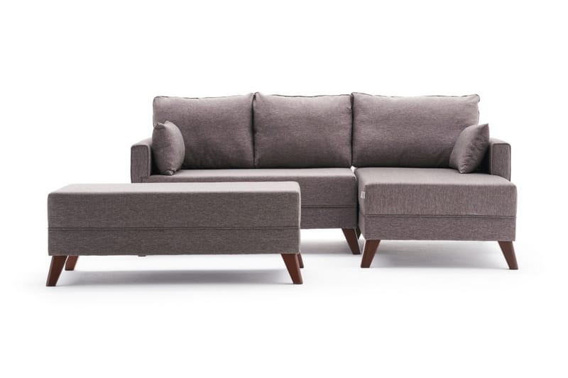 Antigua Mini Sovesofa med Chaiselong Højre - Brun - Møbler - Sofaer - Sovesofaer - Sovesofa chaiselong