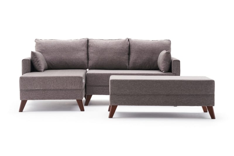 Antigua Mini Sovesofa med Chaiselong Venstre - Brun - Møbler - Sofaer - Sovesofaer - Sovesofa chaiselong