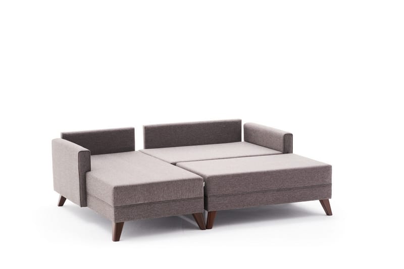 Antigua Mini Sovesofa med Chaiselong Venstre - Brun - Møbler - Sofaer - Sovesofaer - Sovesofa chaiselong