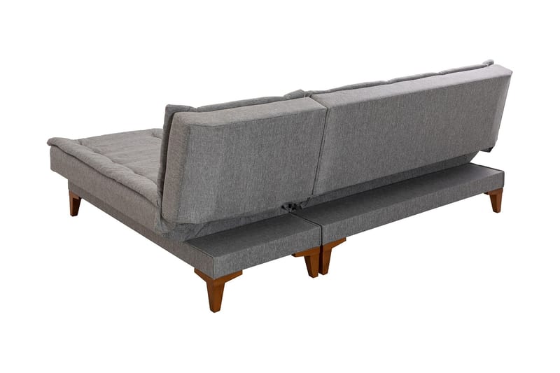 Hunterville Sovesofa m. Chaiselong 4-Pers. 107x205 - Grå - Møbler - Sofaer - Sovesofaer - Sovesofa chaiselong