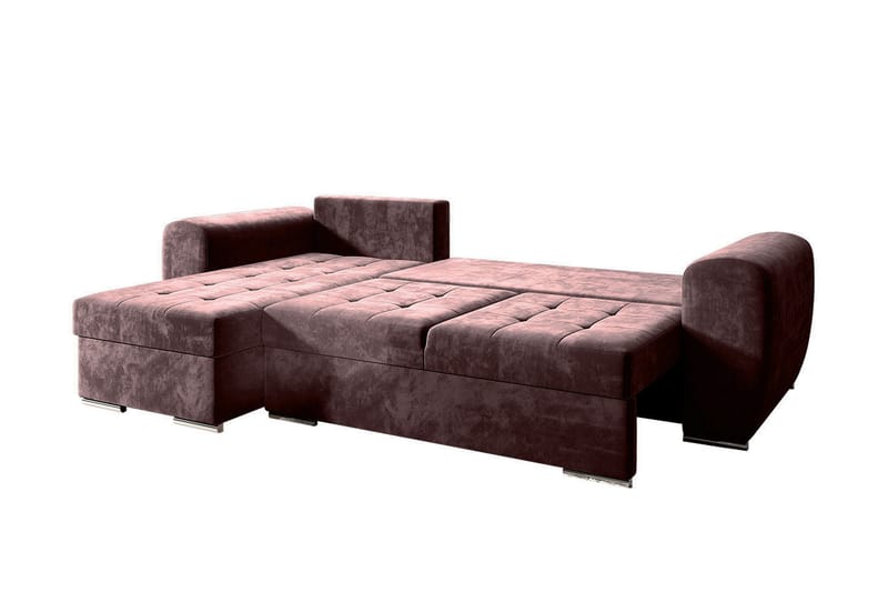 Sovesofa med chaiselong - Lysegrå - Møbler - Sofaer - Sovesofaer - Sovesofa chaiselong