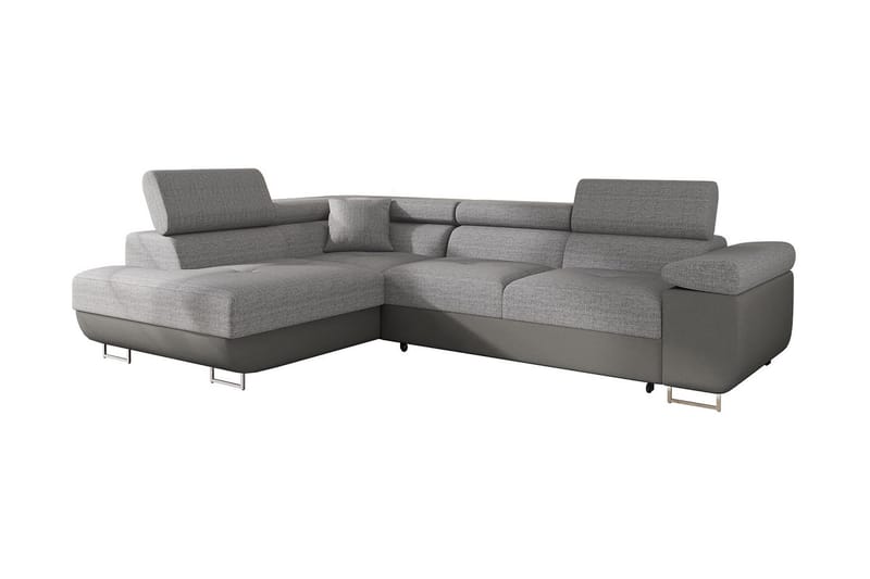 Sovesofa med chaiselong - Grå - Møbler - Sofaer - Sovesofaer