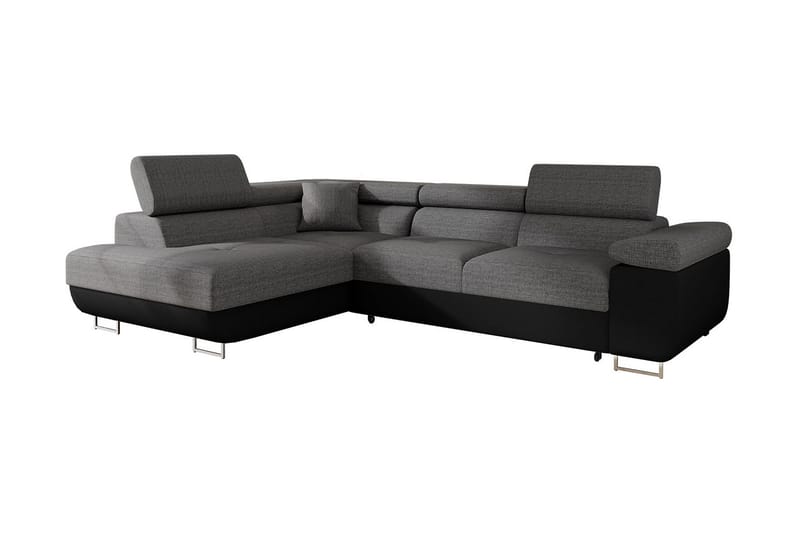 Sovesofa med chaiselong - Grå - Møbler - Sofaer - Sovesofaer