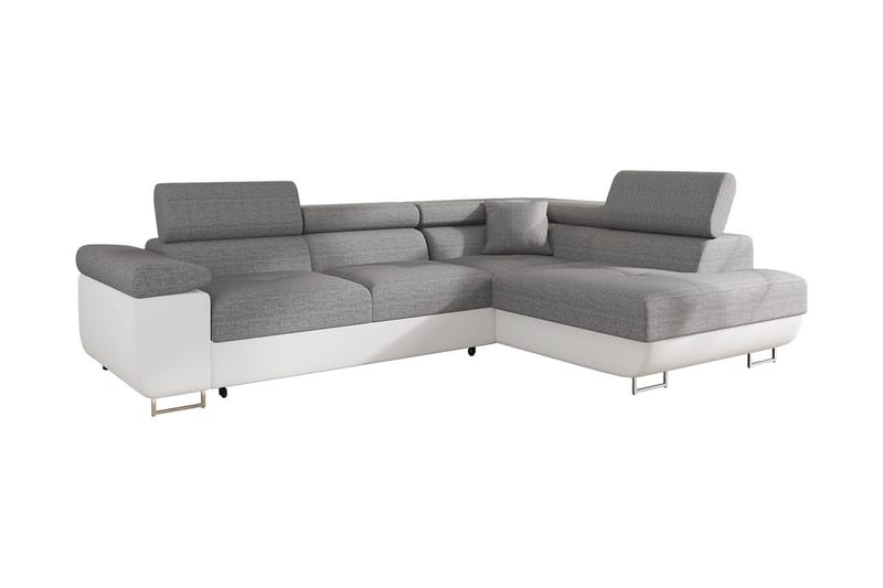 Sovesofa med chaiselong - Grå - Møbler - Sofaer - Sovesofaer