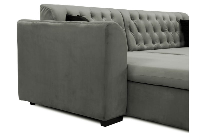 Sovesofa med chaiselong - Grøn|Natur - Møbler - Sofaer - Sovesofaer