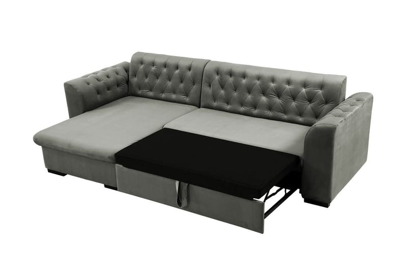 Sovesofa med chaiselong - Gul - Møbler - Sofaer - Sovesofaer