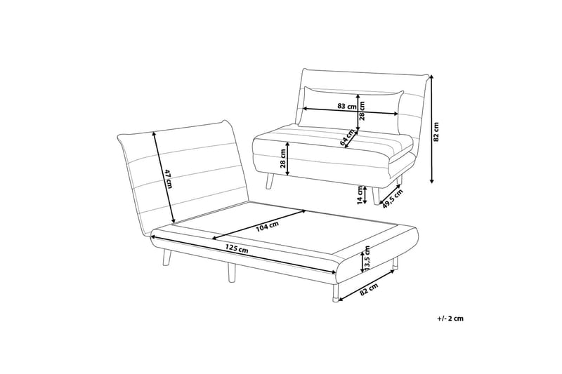 Sovesofa med diva 104 cm - Grøn - Møbler - Sofaer - Sovesofaer